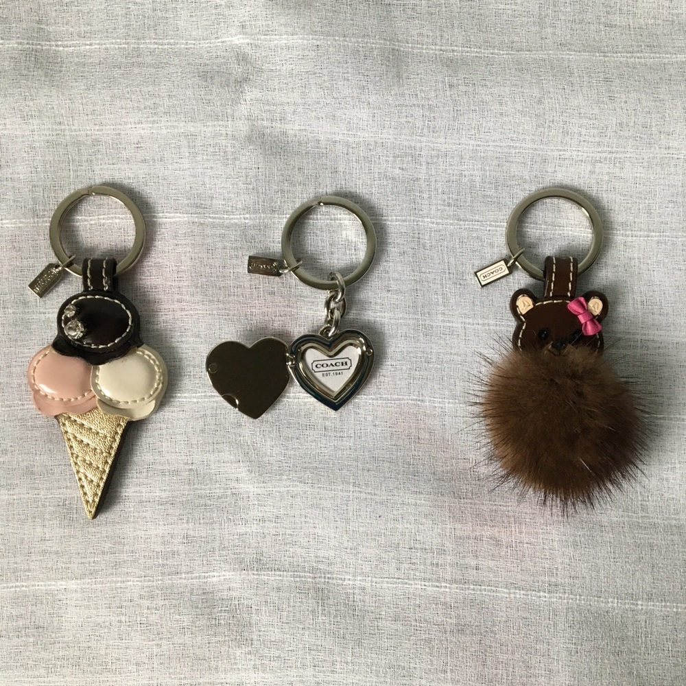 Three Coach Keychains